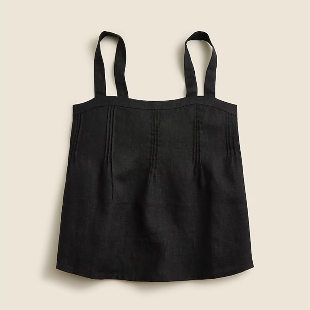 NWT J. CREW Bow-back linen top XL